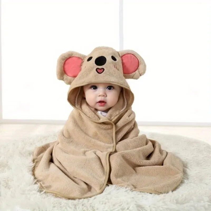 Animal Baby Bathrobe Quick Absorbent Soft Cap Warm Polyester Robe Robe Baby Cuddle Bath Many Scenes