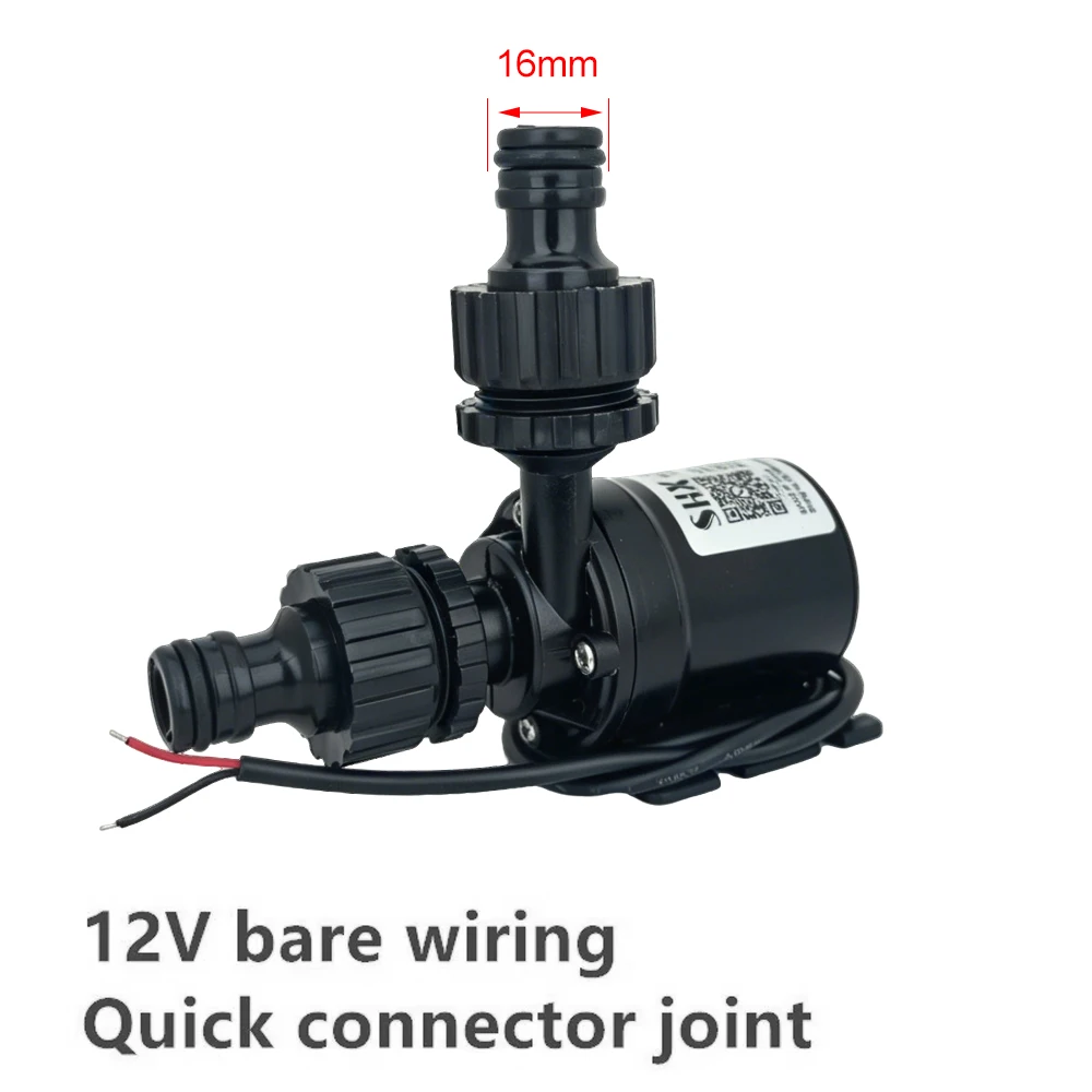 Water Pump 12v High Pressure Ultra Quiet Solar DC 24V Lift 5M 800L/H Brushless Motor Submersible Water Pumps Quick Break Joint image 3