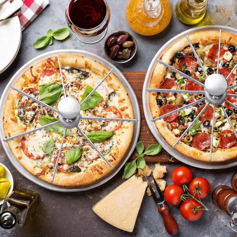 【MA】Aluminum Alloy Pizza Slicer Sharp Blades Food Grade Material For Home Kitchen Baking Pizza Making view 2