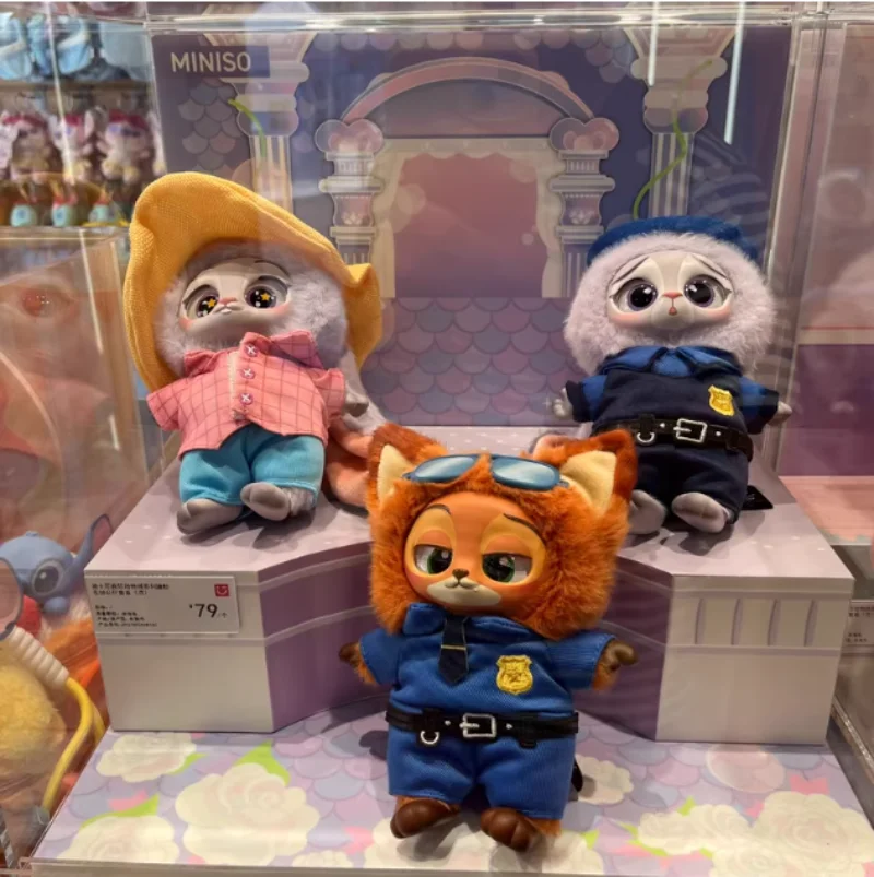 뜨거운 디즈니 Zootopia 시리즈 플라스틱 고무 플러시 장난감 어린이 팬을위한 블라인드 박스 생일 선물