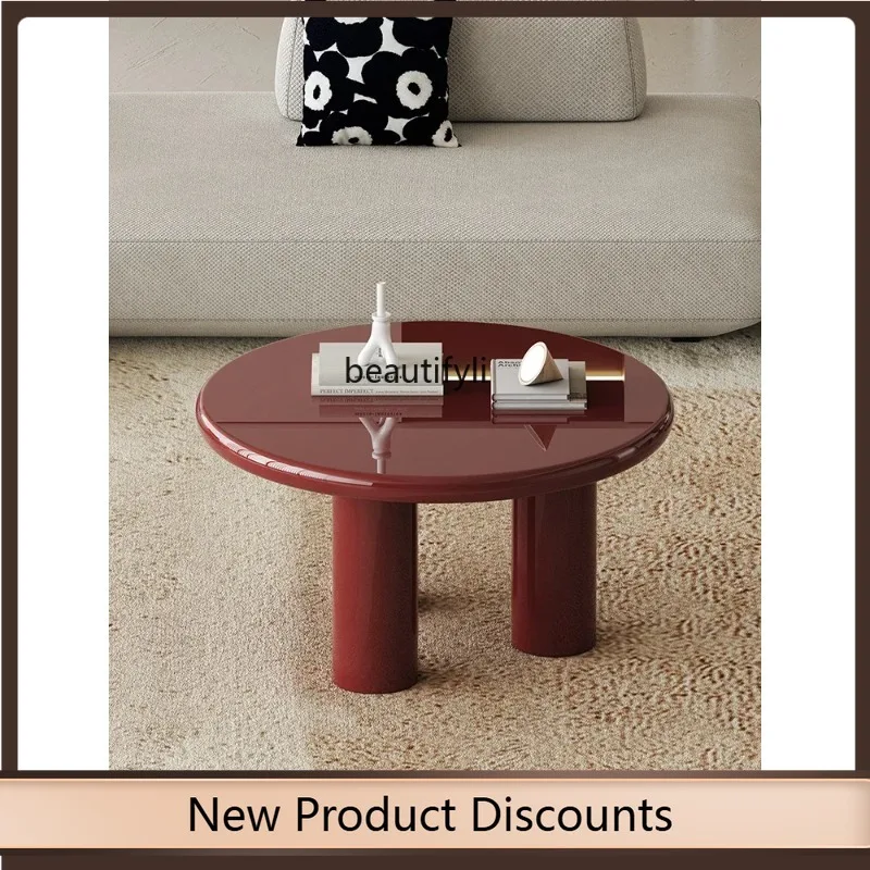 

K185 Home Living Room round Tea Table Simple Modern Light Luxury Small Apartment Designer High Sense Small round Table