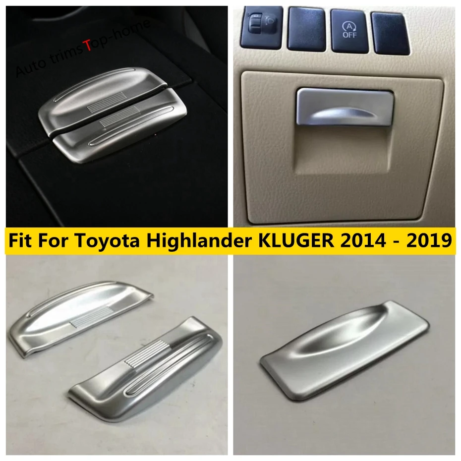 

Glove Box Storage Handle Armrest Box Switch Button Sequin Cover Trim For Toyota Highlander Kluger 2014 - 2019 Car Accessories