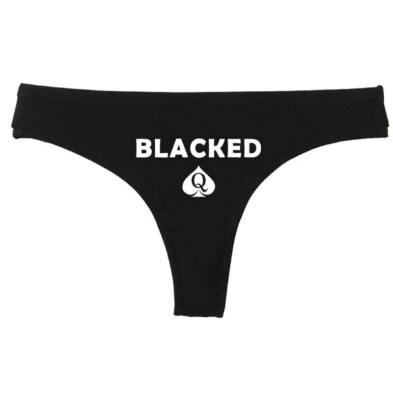 BLACKED Spades Funny G-string New Women's Cotton Thong Breathable Comfortable Female Underwear Girls Hot Panties Sexy Lingerie - view 3