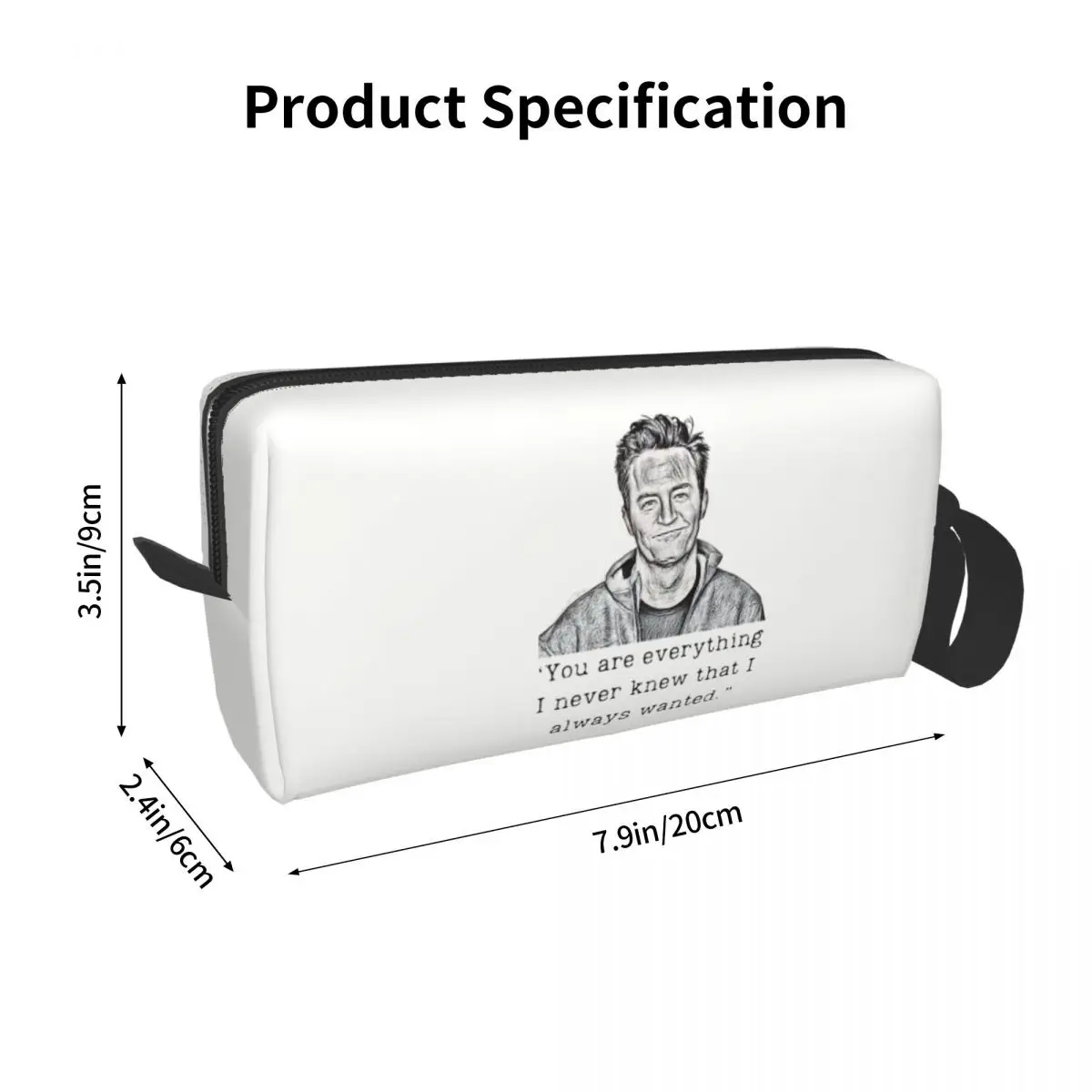 Matthew Perry In Memory Makeup Bag Pouch Cosmetic Bag Travel Toiletry Bag Organizer Storage Purse Large Capacity