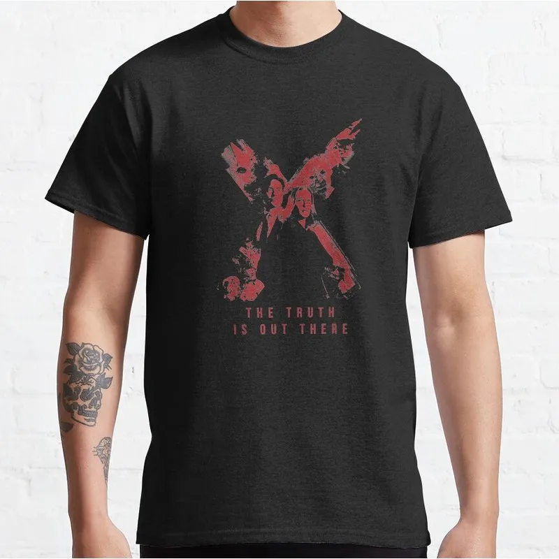 100% cotton printed Vintage Sci fi tv series The X Files Gift t shirt 0227 Retro Alien movie Graphic clothes All size tops S-6XL