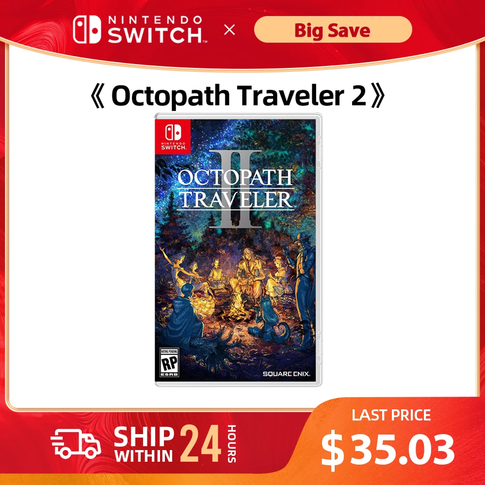 Nintendo Switch- OCTOPATH TRAVELER 2  - Games Physical Cartridge Support TV Tabletop Handheld Mode