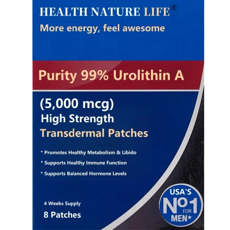 Purity 99% Urolithin A - 5,000 mcg (High Strength) Healthy Aging Formula - Transdermal Patches. Patches Made in USA. 8 Weeks Sup