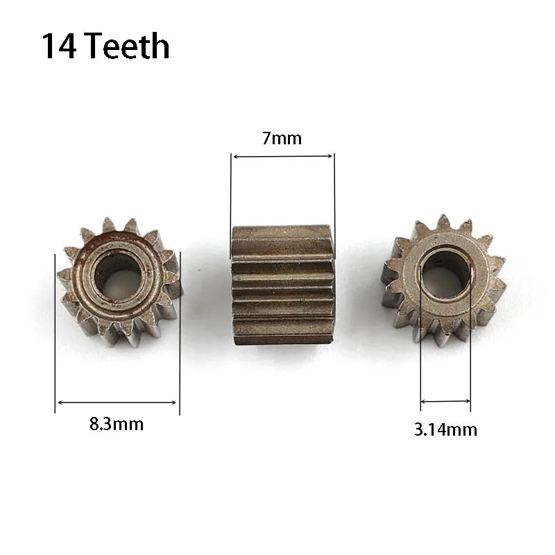 14 Teeth OD=8.3mm Electric Drill Repair Gear 14T 0.5M Hole 3.17mm DIY Motor Metal Pinion 143.17A