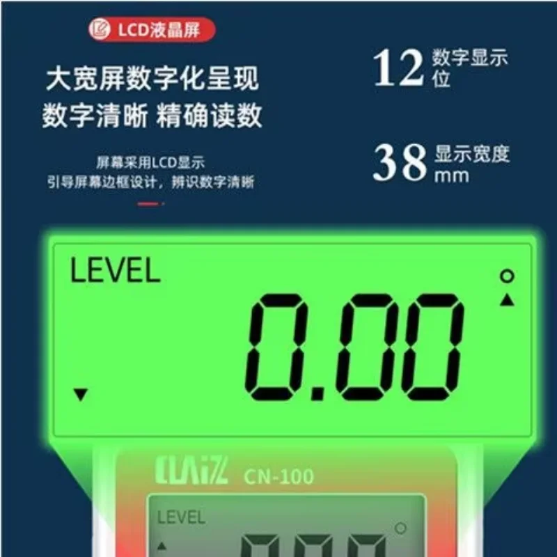 新しい準デジタルレベル角度計、磁気傾斜計付き二軸デジタル角度計XY軸レベル定規