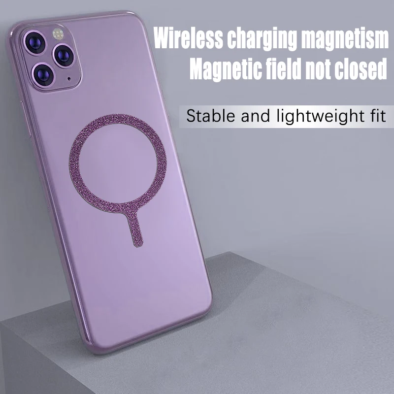 

Universal Magnetic Metal Plate Ring For Magsafe Wireless Charger Iron Sheet Sticker Magnet Car Phone Holder Sheet For iPhone 13