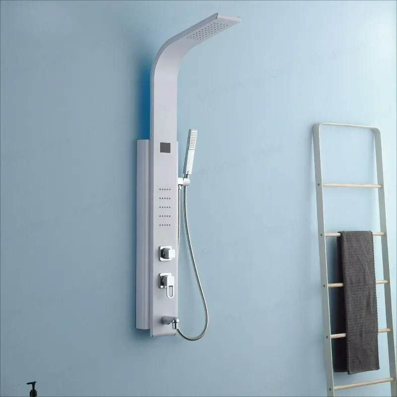Stainless Steel Shower Set Intelligent Constant Temperature Digital Display Screen Wall Mount High Quality Shower Shower Panel