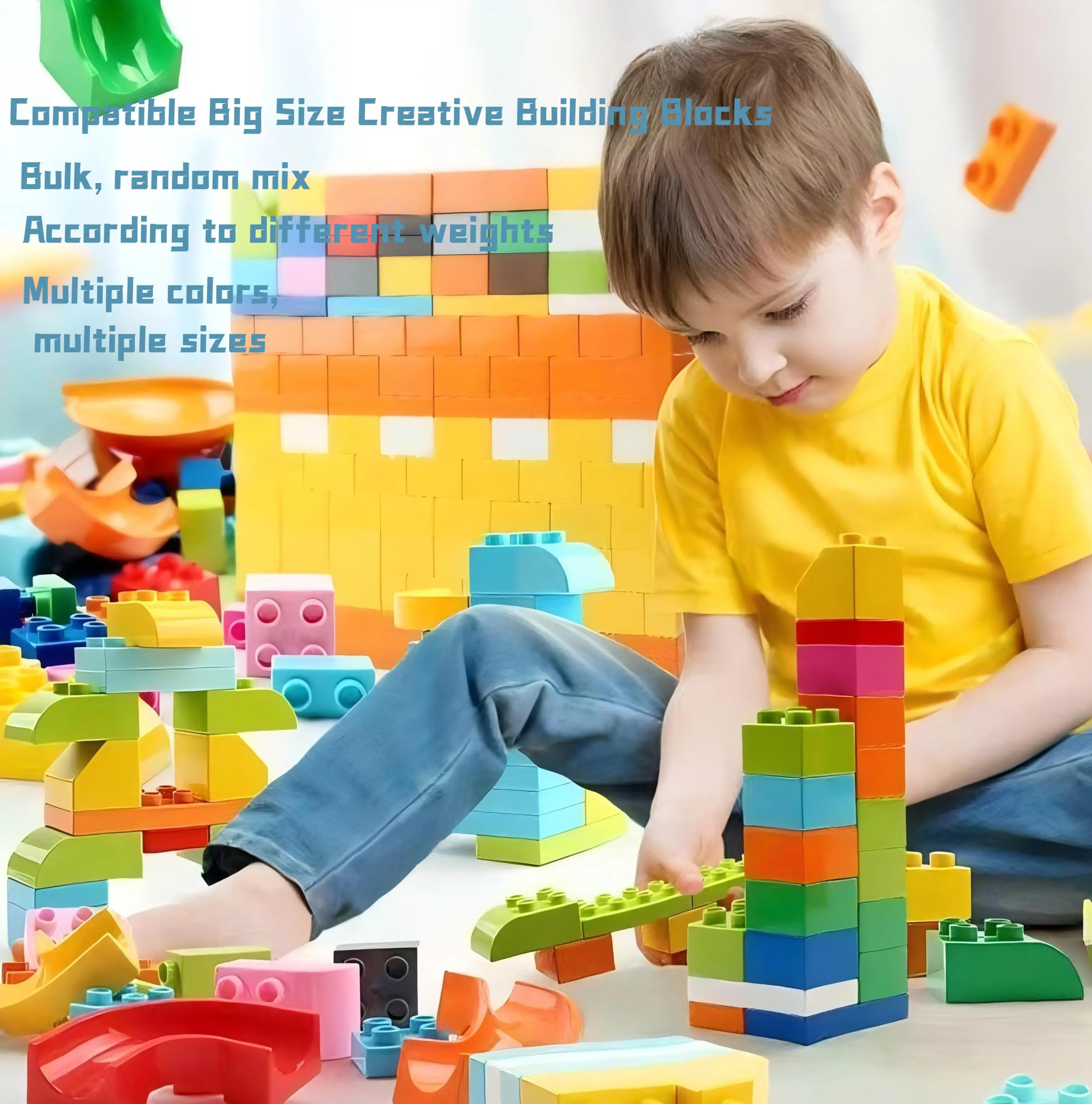 Big Size DIY Creative Building Blocks Basic Silde Bulk Random Classic Bricks Assembled Birthday Gift Children Educational Toys