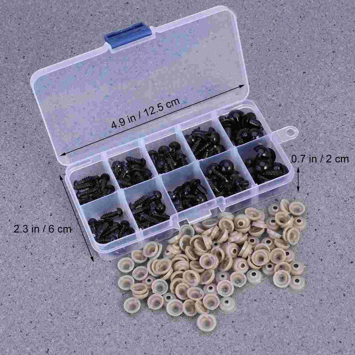 2 Packs Safety Eyes Craft Eyes Round Buttons Mushroom Beads Sewing making supplies sewing beads