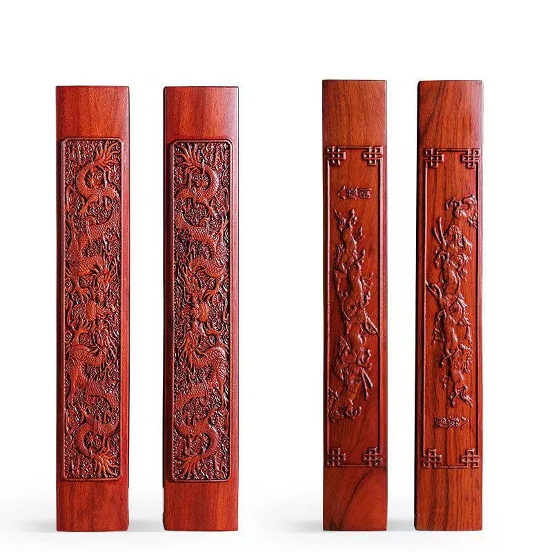 

18-38cm Wooden Paperweights Classical Carving Sandalwood Paper Weight Chinese Calligraphy Painting Paperweights Pisapapeles