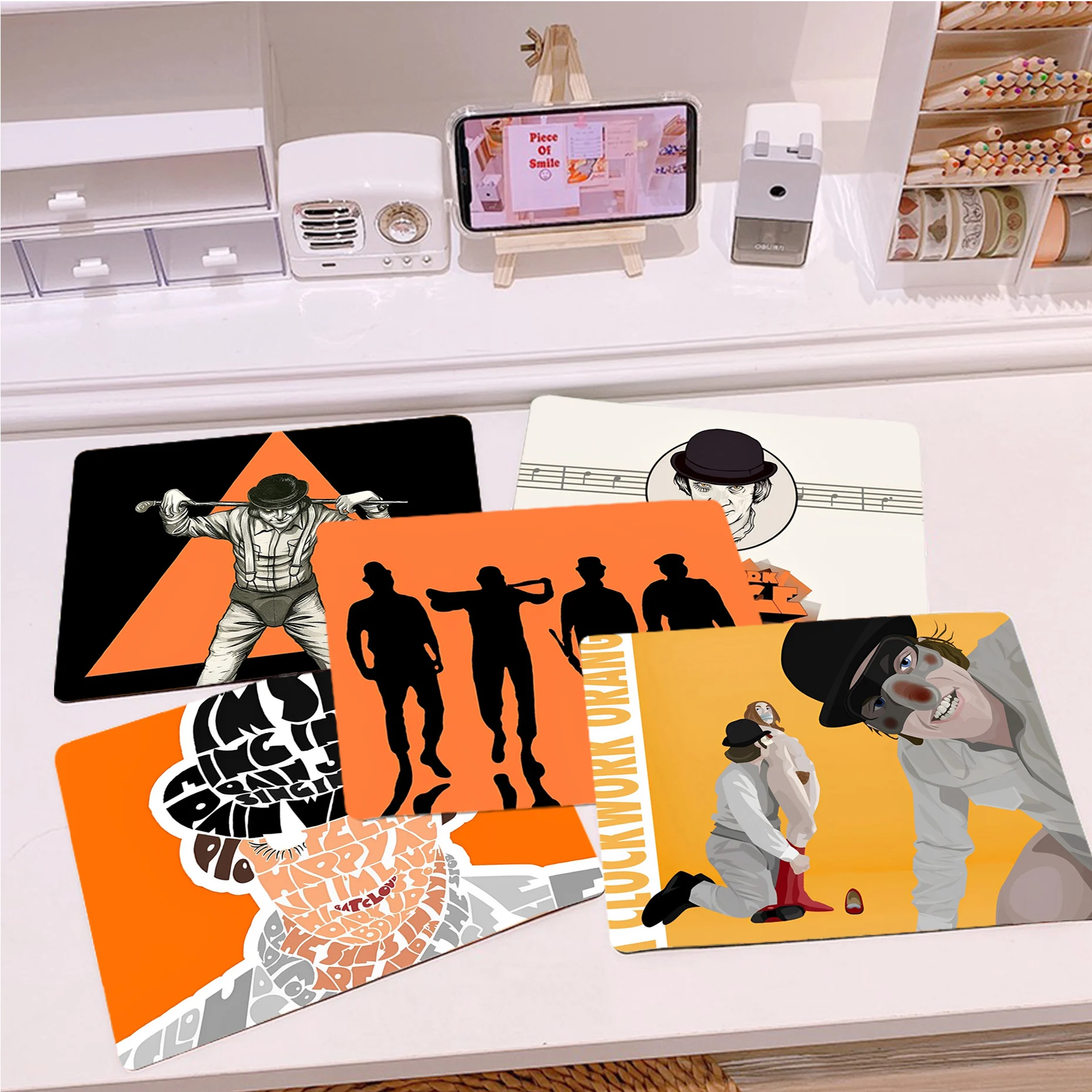 A Clockwork Orange Customer Mousepad Small Office Computer Desk Mat Table Keyboard Big Mouse Pad Laptop Deskpad Home Decor