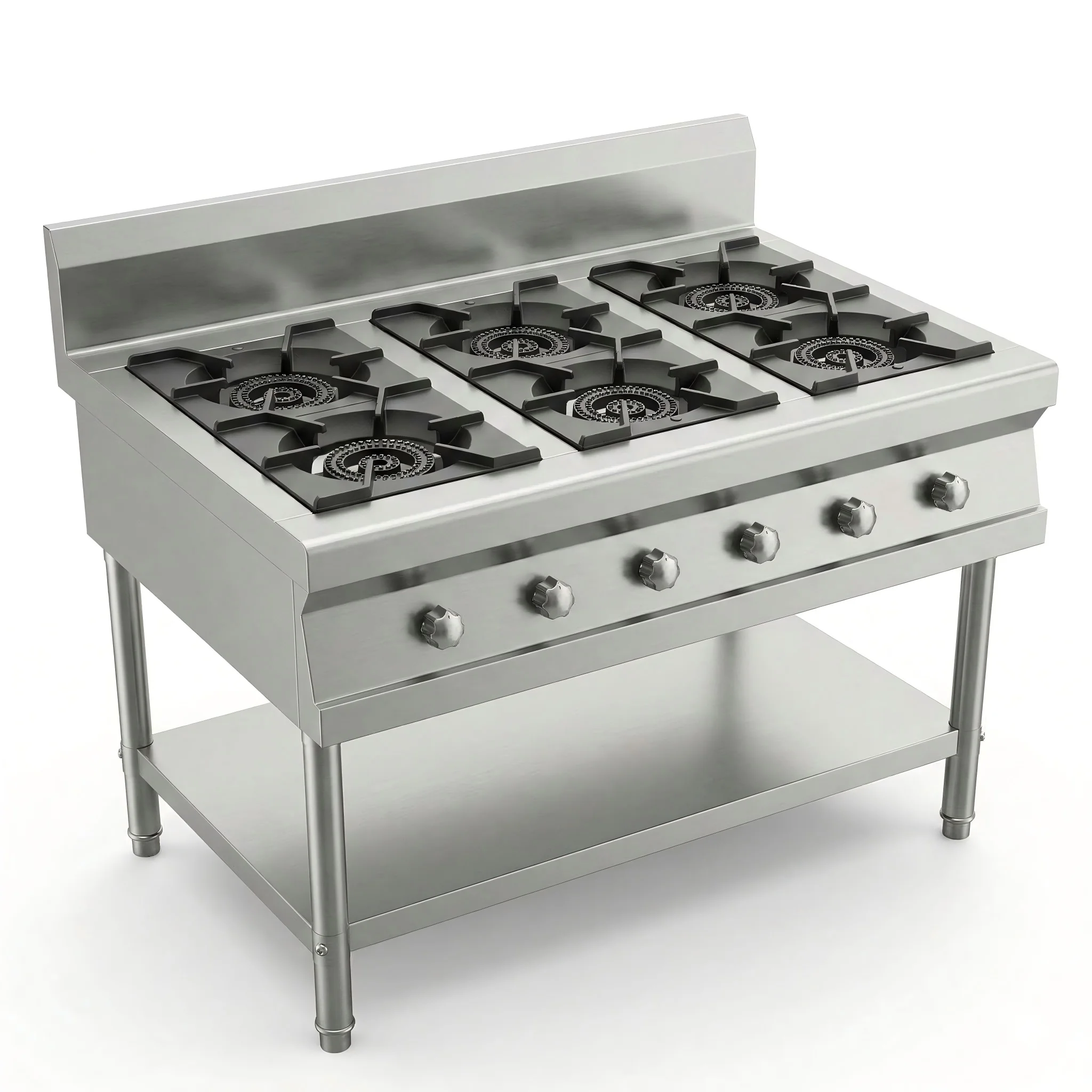 Best Quality Commercial Stainless Steel Restaurant Cooking Equipment 6 Burner Commercial Gas Stove