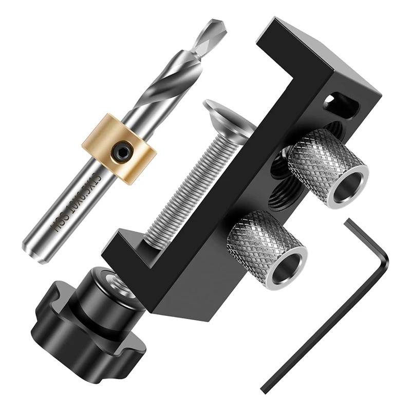 TOP Aluminum Profile Drilling Jig, Aluminum Profile Drill Guide With Sliders Punching Auxiliary Tool