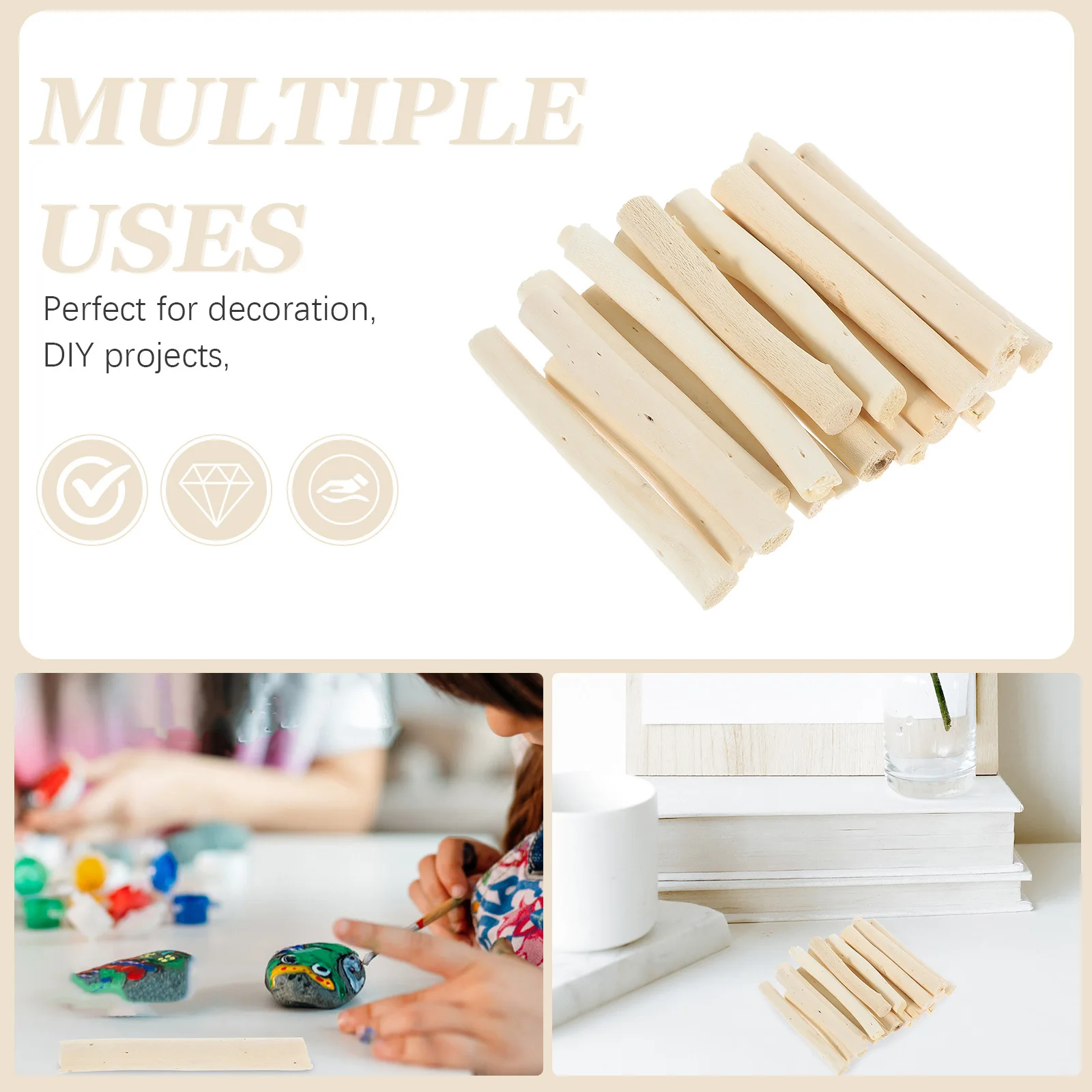 

50Pcs Dry Branches Wood Twigs Sticks Versatile DIY Crafts Decorative Dried Twigs Handicraft Accessory Tree Branch