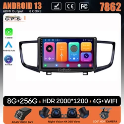 Car Radio For Honda Pilot 2016 - 2019 Navigation GPS Wireless Android Auto HDR Stereo Bluetooth Carplay Video BT 5G Wifi No 2din