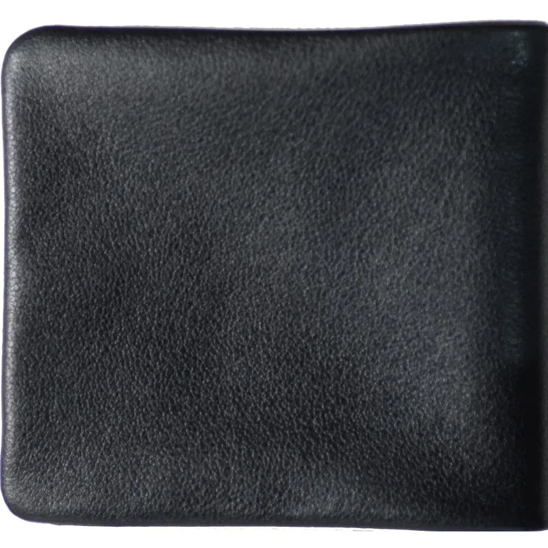 Men's short wallet, genuine leather youth ultra-thin first-layer cowhide wallet.