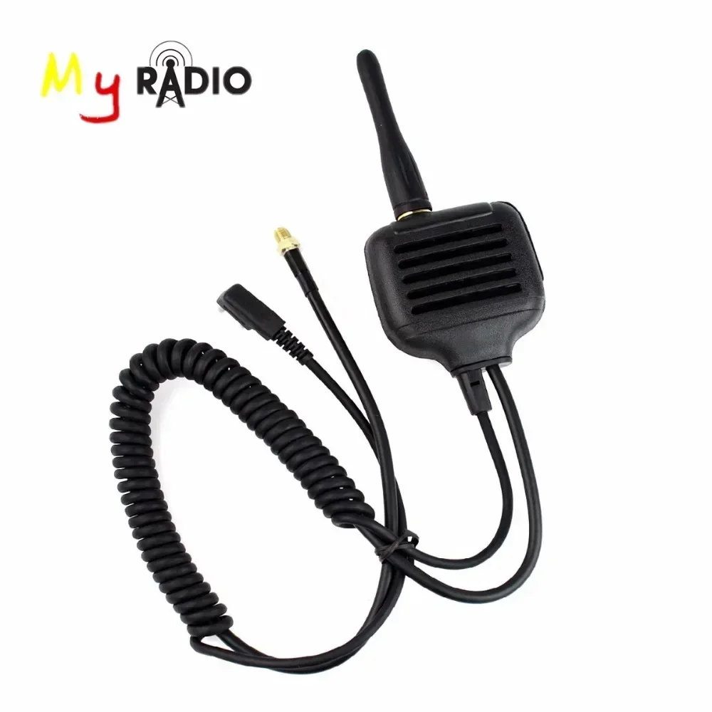 Shoulder PTT Microphone Speakers with SMA Female Antenna for TYT BaoFeng KENWOOD Series HAM Radio Interphone Mic