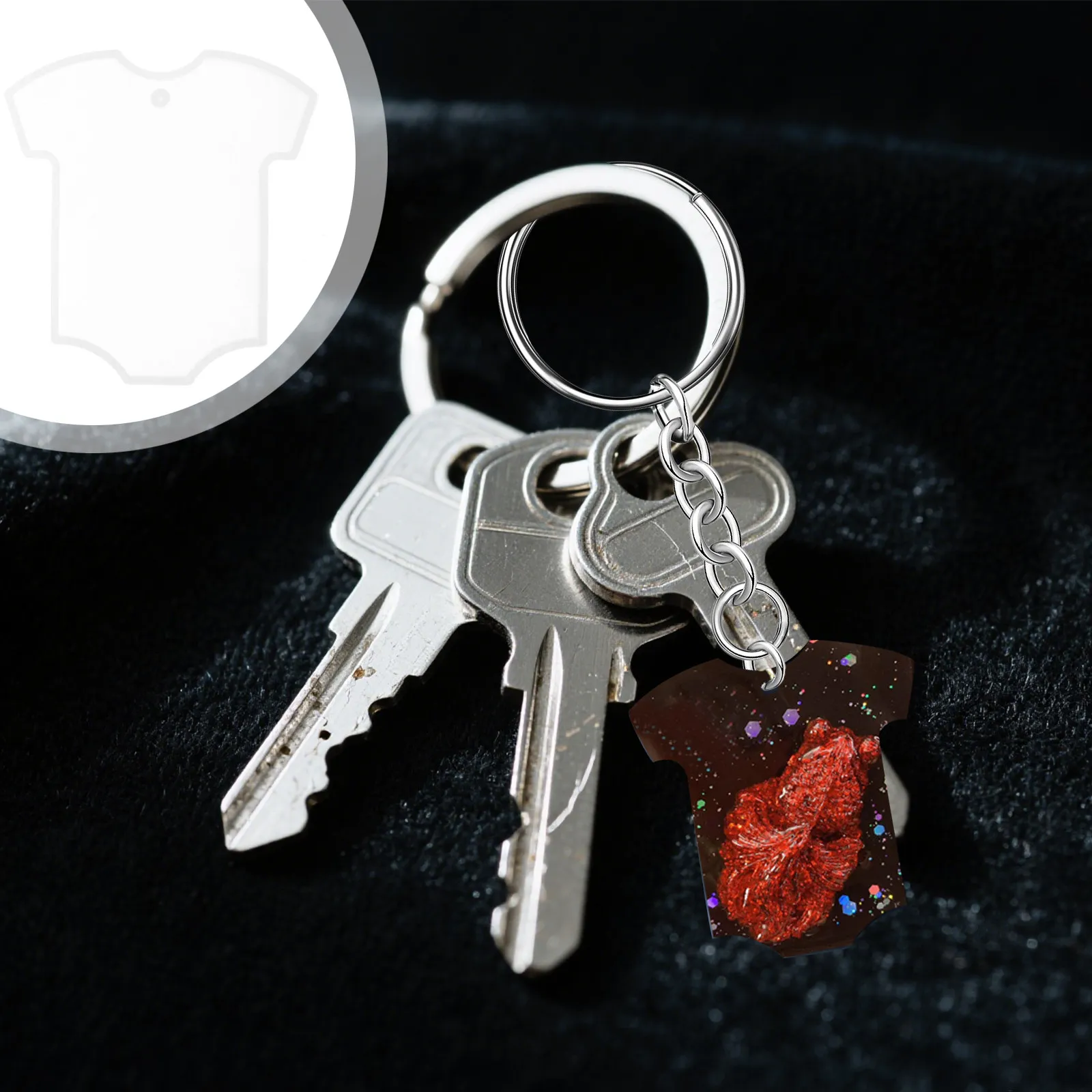 

2 шт. пищевые силиконовые формы для литья в виде футболок, гибкие формы для подвесок из смолы, DIY формы для бирок с отверстием для брелоков и шармов