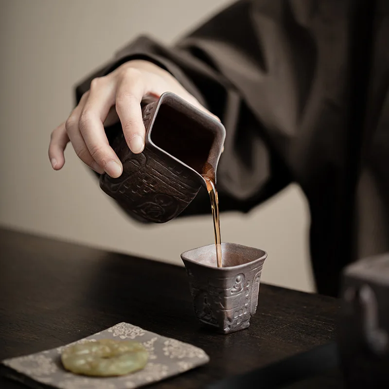Old Rock Clay Zen Shadow Pitcher Gong Dao Bei Creative Ceramic Tea Seafood Cup Uniform Ware Kung Fu Utensils Fair