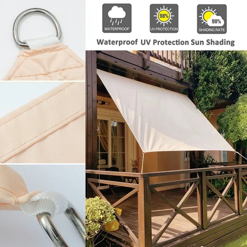 Outdoor Sunshade Sail Patio Pergola Sun Canopy Outdoor Camping Tent 300D Rainproof Fabric Oxford Car Shed Awning