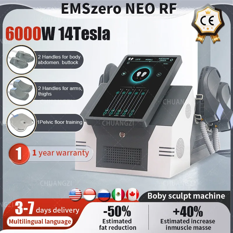 

Профессиональная машина EMSzero RF PRO 6500 Вт 2024 EMS для моделирования тела EMS ZERO для стимуляции мышц для похудения