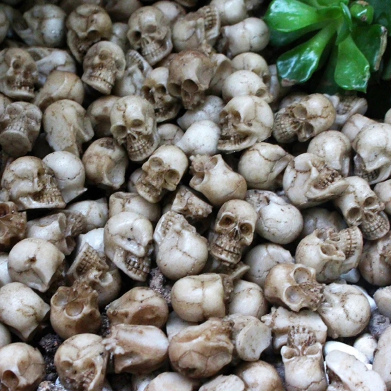 40 Uds. Colección calaveras pequeñas, minimodelos calaveras para decoración del hogar y proyectos bricolaje