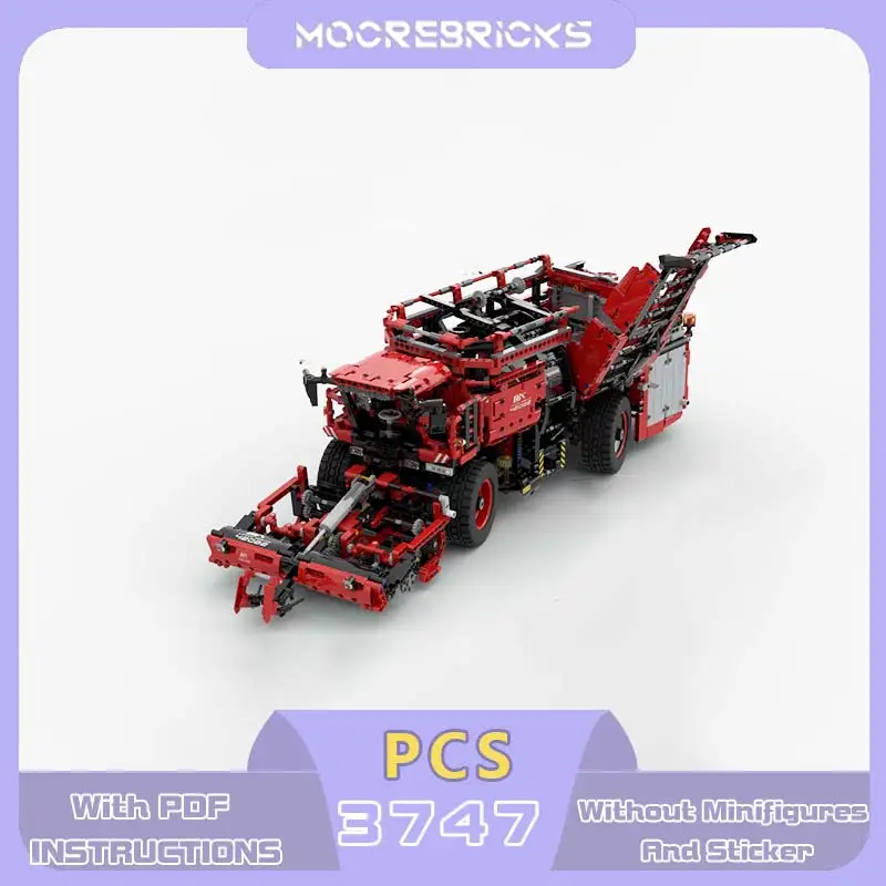 City Series MOC Bricks T4-30 Off Road Harvester Building Block Model Kits DIY Puzzle Assembling Display Toys Christmas Gifts