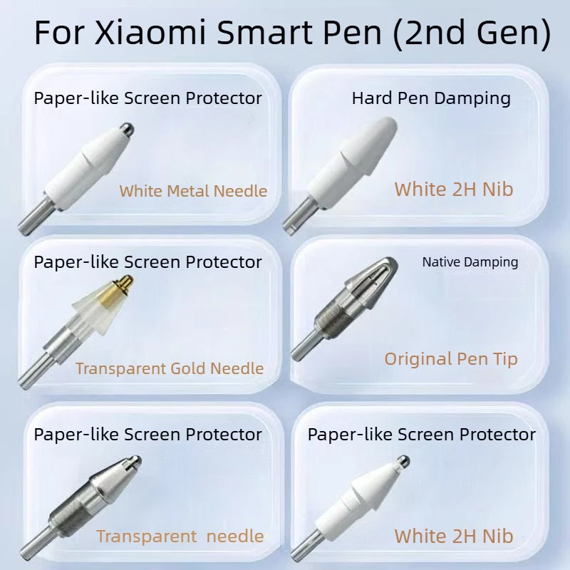 6pcs Stylus Pen Replacement Tips for Xiaomi Smart Pen (2nd Gen) Xiaomi Pad 5 | 5 Pro | Pad 6|6 Pro Table Pen Nib