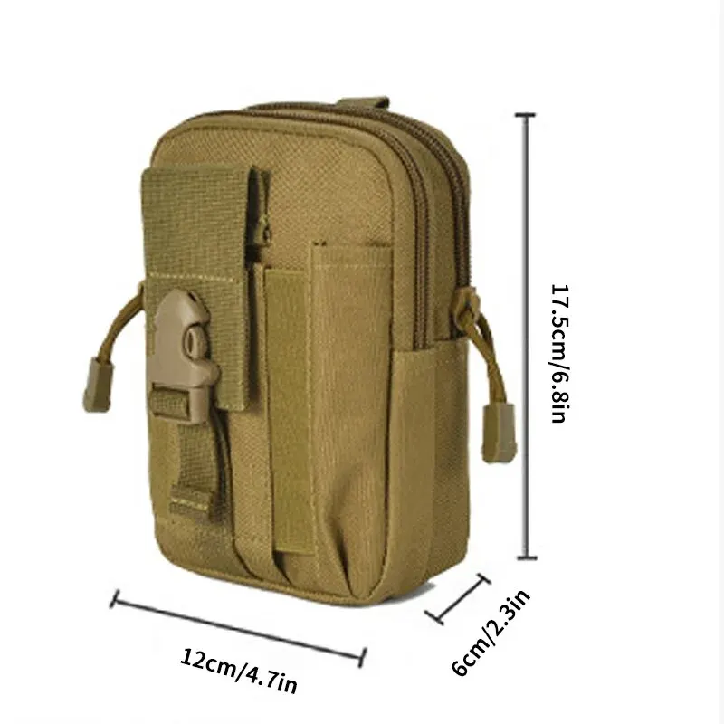 Outdoor Sports Multi-Functional Accessory Bag Large Capacity Mobile Phone Hanging Bag Tactical Waist Pack