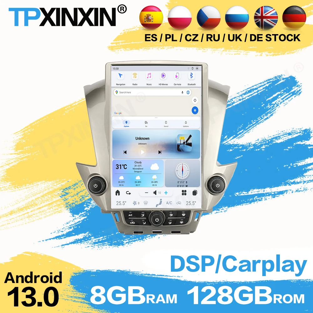 

Автомобильный радиоприемник Qualcomm Tesla Screen Android 11 Player с GPS Навигатором для Chevrolet Suburban Tahoe GMC YUKON 2014- 2020