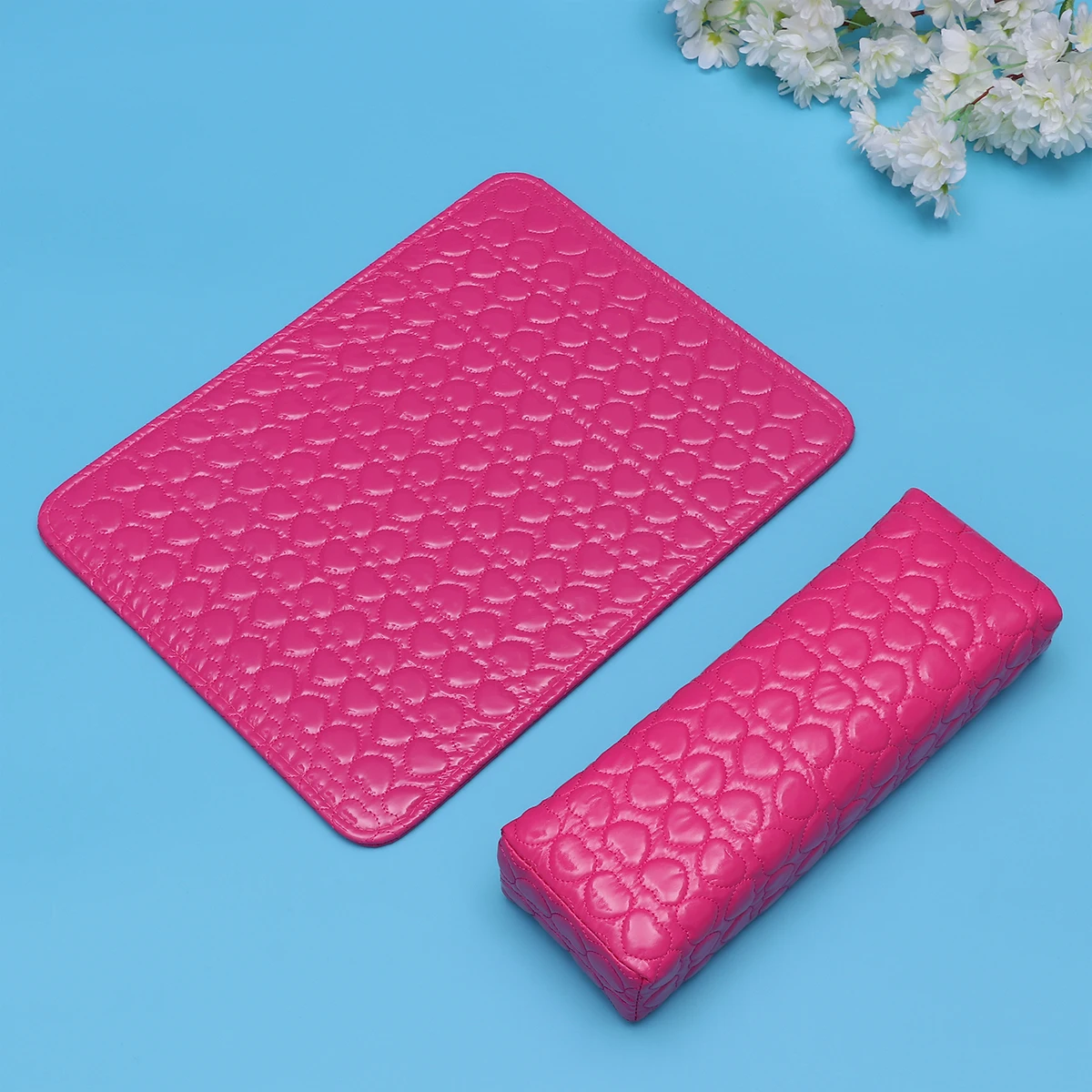 

Pu Hand Pillow Cushion Rest Manicure Pillow Salon Hand Support Firm Wrist Pad For Wrist Cushion Nail Art Rosy