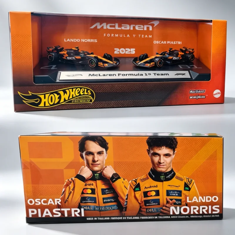 

Hot Wheels Formula 1 Double Car Racing Set Alloy Miniature Diecast Vehicle Collectible Toys for Birthday Gifts