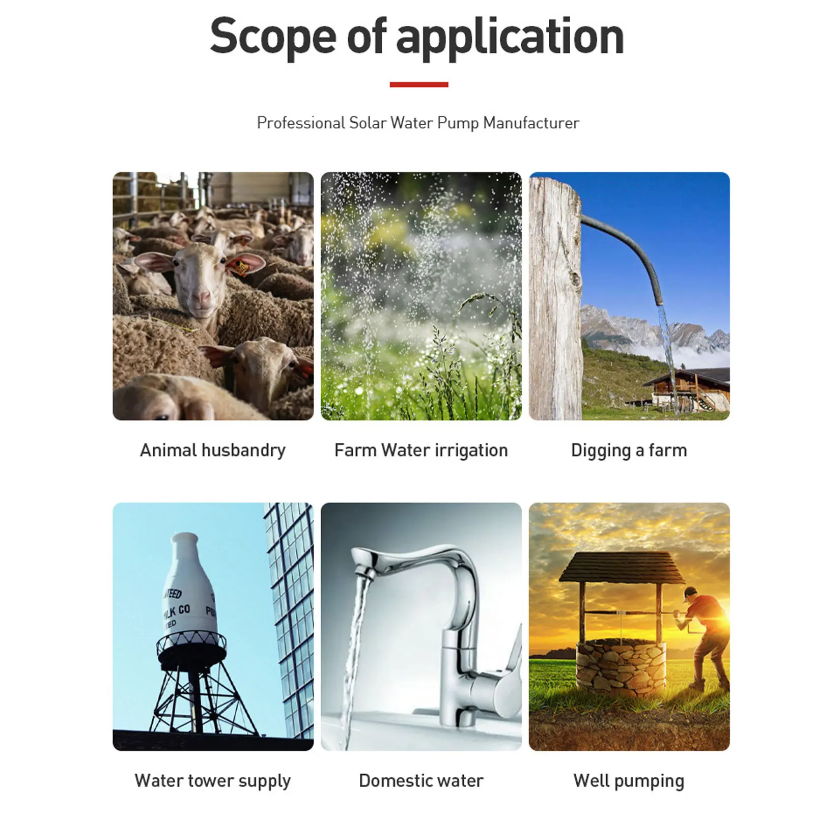 260W Deep Well Submersible Pump 1.2m³/h Maximum Flow 40m Head Solar Stainless Steel Screw Pump for Irrigation