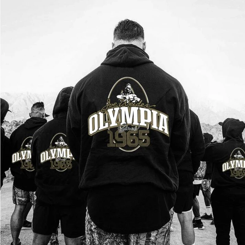 

OLYMPIA Autumn and winter New Orsay Commemorative Fitness Hooded Sweatshirt Trend Olympia Casual Running Sports Tops hoodie