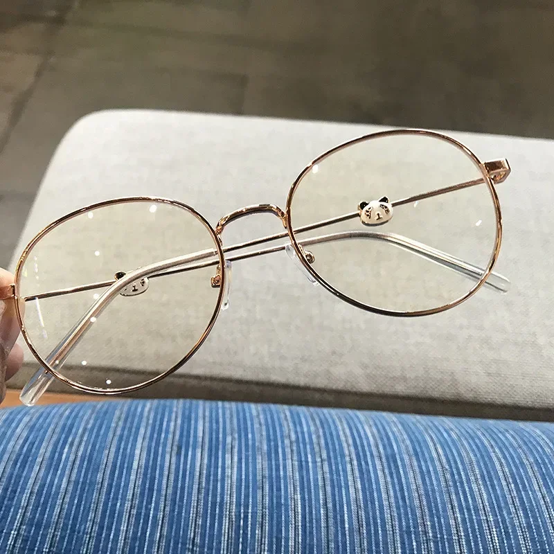 Luxury Brand Design Panda Myopia Glasses Oversized Boy Girl for Teenages Hign Clear Lens Degree 0 Anti Blue -0.5 -1.5 -2.0 -4.0