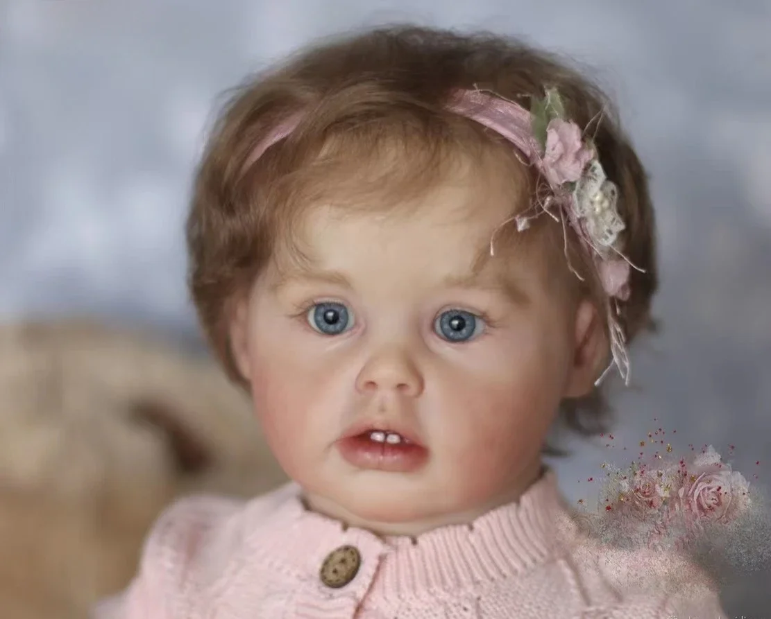 DLS Customized Offering 26inch Reborn Baby Doll Ariel Hand-Rooted Hair Finished Doll With Different Dress Dolls For Children