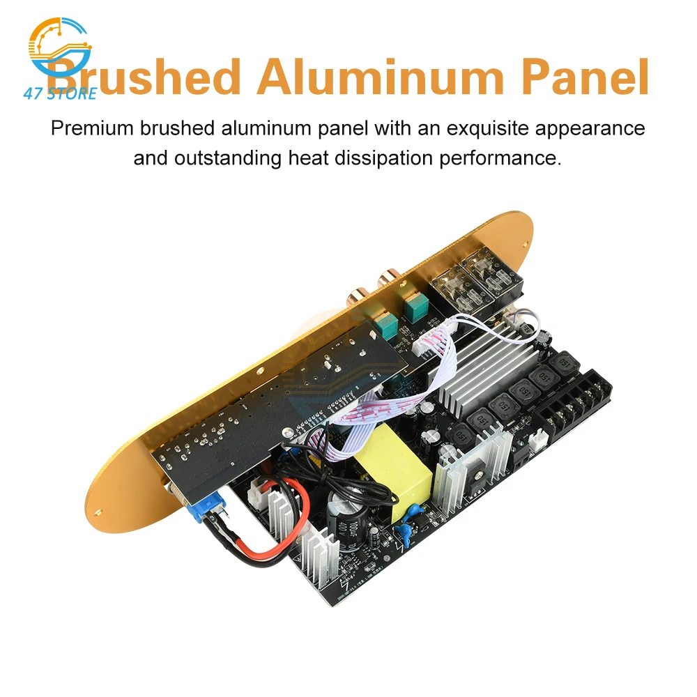 لوحة مضخم صوت بلوتوث 2.1CH عالية الطاقة D900 50 وات + 50 وات + 100 وات مع AUX/USB/TF/MIC لنظام الصوت المنزلي ومضخم الصوت