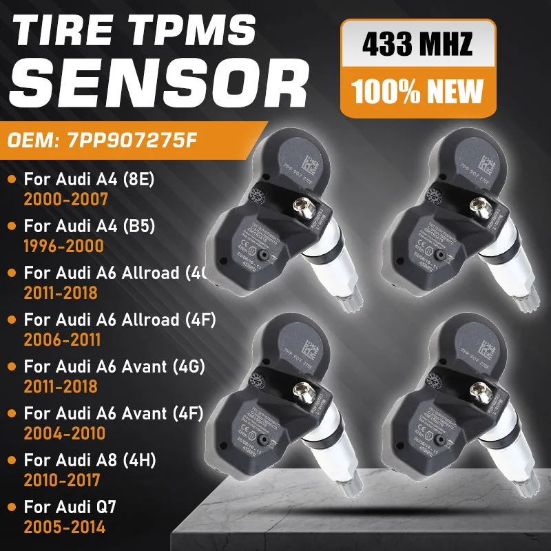 

Tire Pressure Sensor For Audi A4 B6 B5 1996-2007 Audi A6 Allroad/Avant C7 2011-2018 TPMS Audi A8 D4 2010-2017 Audi Q7 2005-2014
