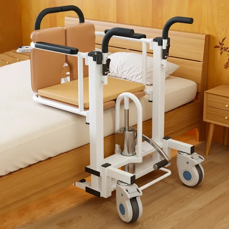 Lifting Toilet Chair for Elderly Disabled Patient Care Assistance Shifter Paralyzed Bathroom Aid Multifunctional Lift Device
