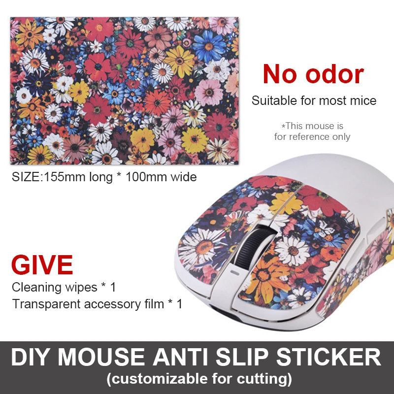 15*11cm DIY Anti-Slip Mouse Sticker For Universal Wireless Gaming Mouse Sweat-Proof Wear-Resistant Grip Tape For PC Desktop