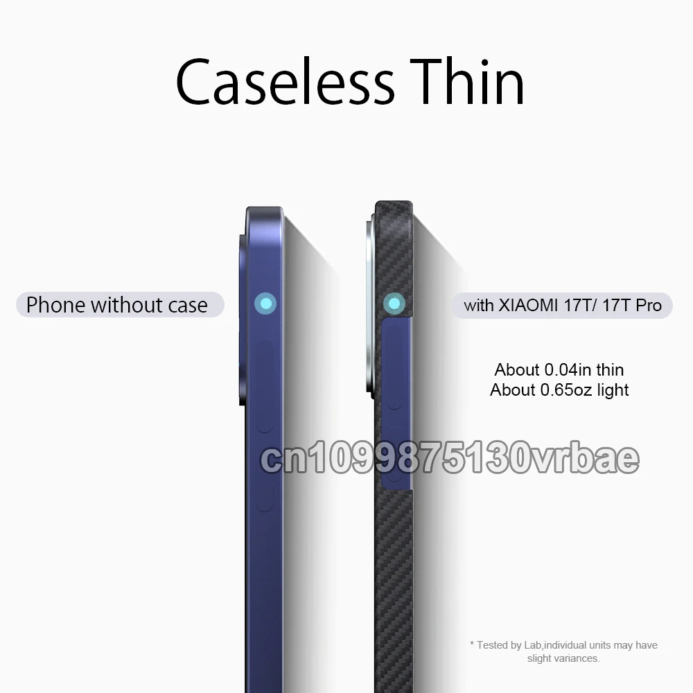 Etui do Xiaomi 17 T Pro/Xiaomi 17 T/Xiaomi 17, wykonane z włókna węglowego 600D, włókna kevlarowego i aramidowego, cienkie, twarde, z magnetycznym zamknięciem, czarne, smukłe, lekkie, czerwone. — zdjęcie produktu 2