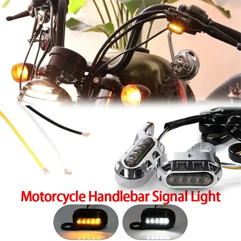 

Motorcycle Mini LED Turn Signals Running Lights 12V Daytime Running Turn Indicator Lamp for Harley 883 1200，5 Colors