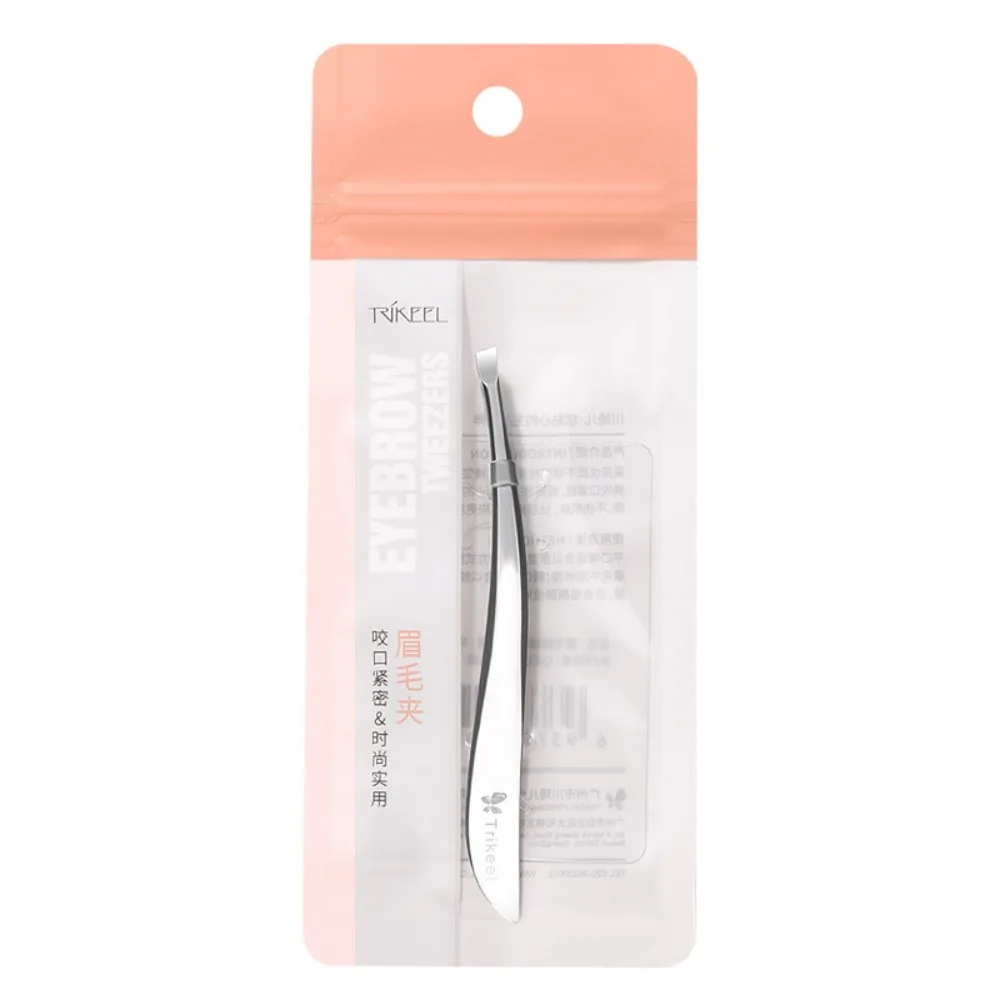 Pinzette per sopracciglia in acciaio inossidabile Anti-impronte Comode clip per sopracciglia inclinate Facile da usare Epilazione Estrattore di peli fini Donna