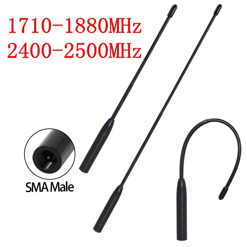 Support customized 1PCS 2.4G soft antenna 1.8GHz 2.4GHz whip antenna Bluetooth ZigBee WIFI module external high-gain antenna SMA