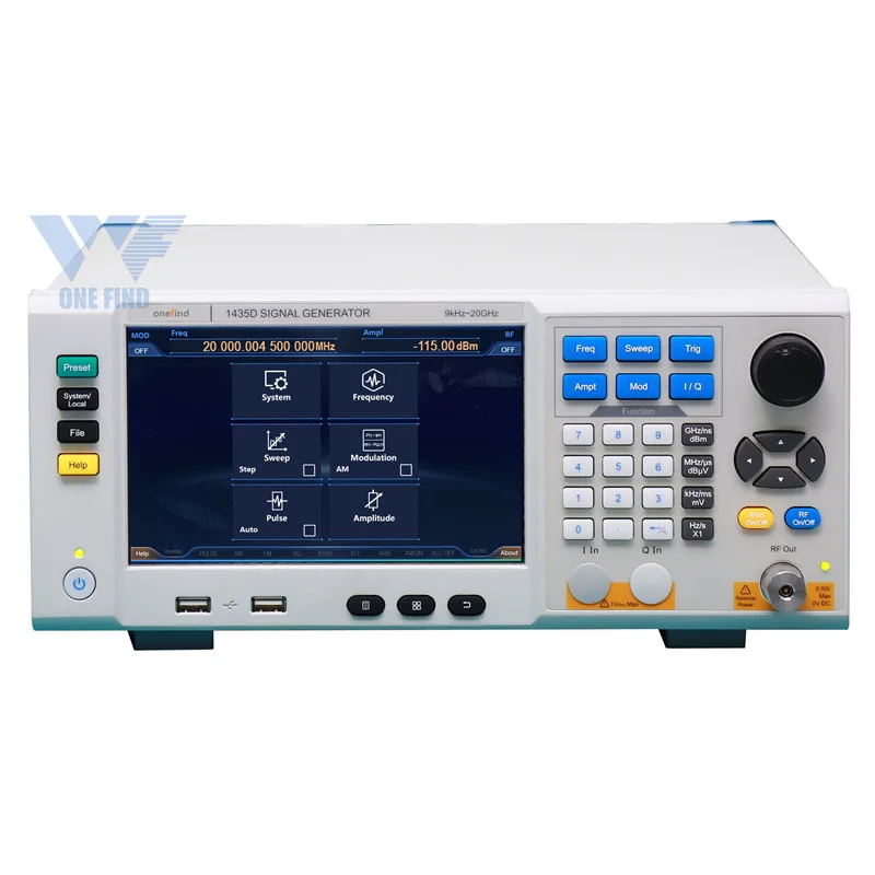 OneFind Digital RF Signal Generator, ampla faixa de freqüência e potência de saída, mais de 150dBm, 1435D, 9kHz ~ 20GHz, 2022