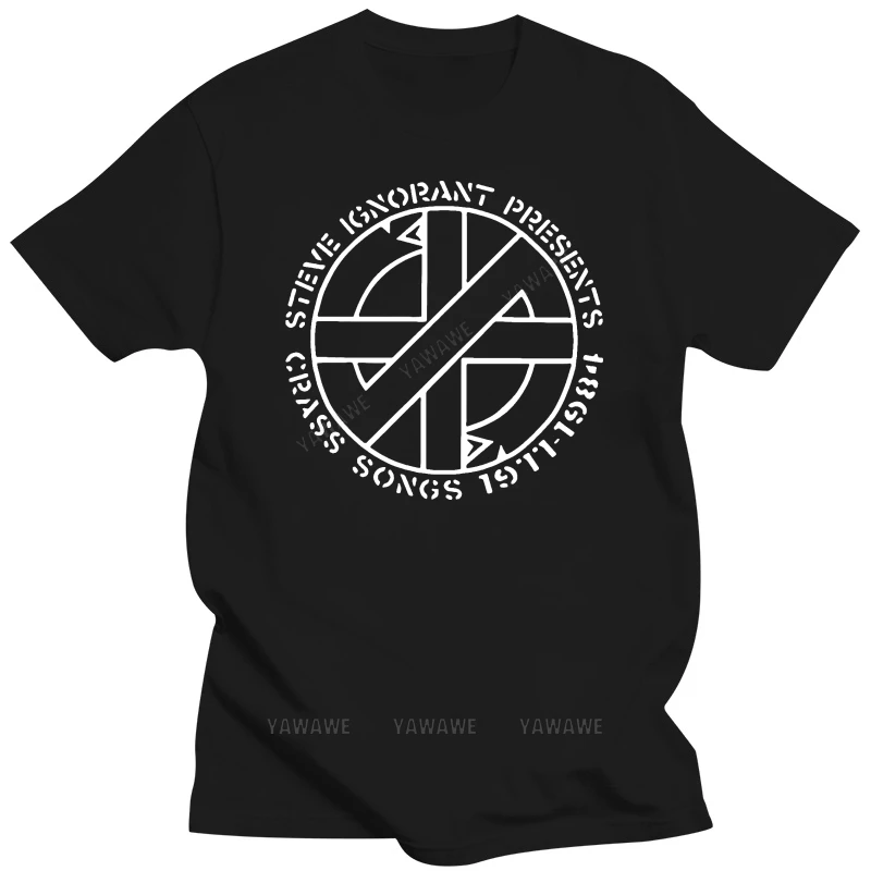 t shirt for male summer tee-shirt Crass Anarcho Punk Crust Conflict Peace Anti War T-Shirt Black White M Xl 2Xl 3Xl Tee Shirt